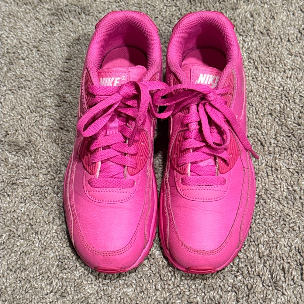 Nike Air Max 90 GS Fuchsia Sneakers Size: 4Y/5.5 Women’s - Picture 3 of 7